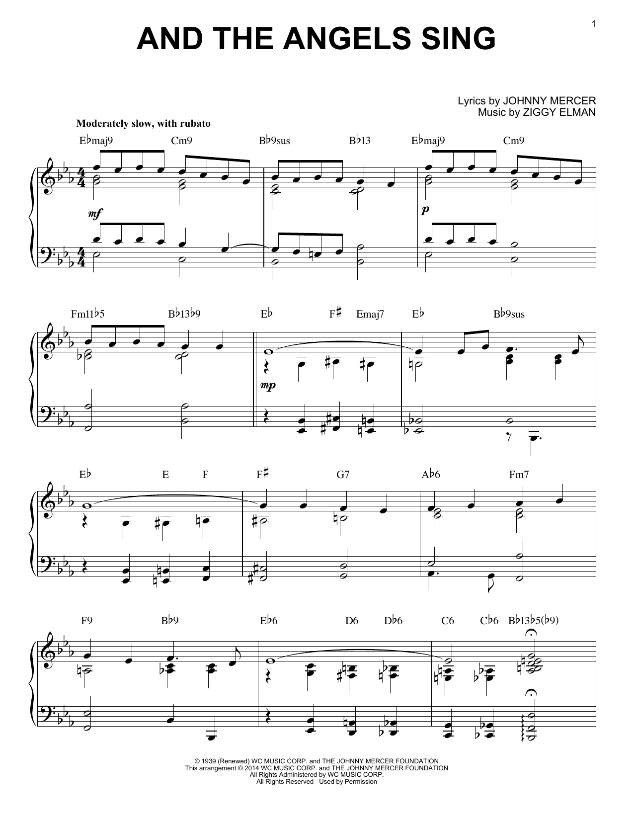 Product picture to: And The Angels Sing [Jazz version] (arr. Brent Edstrom)