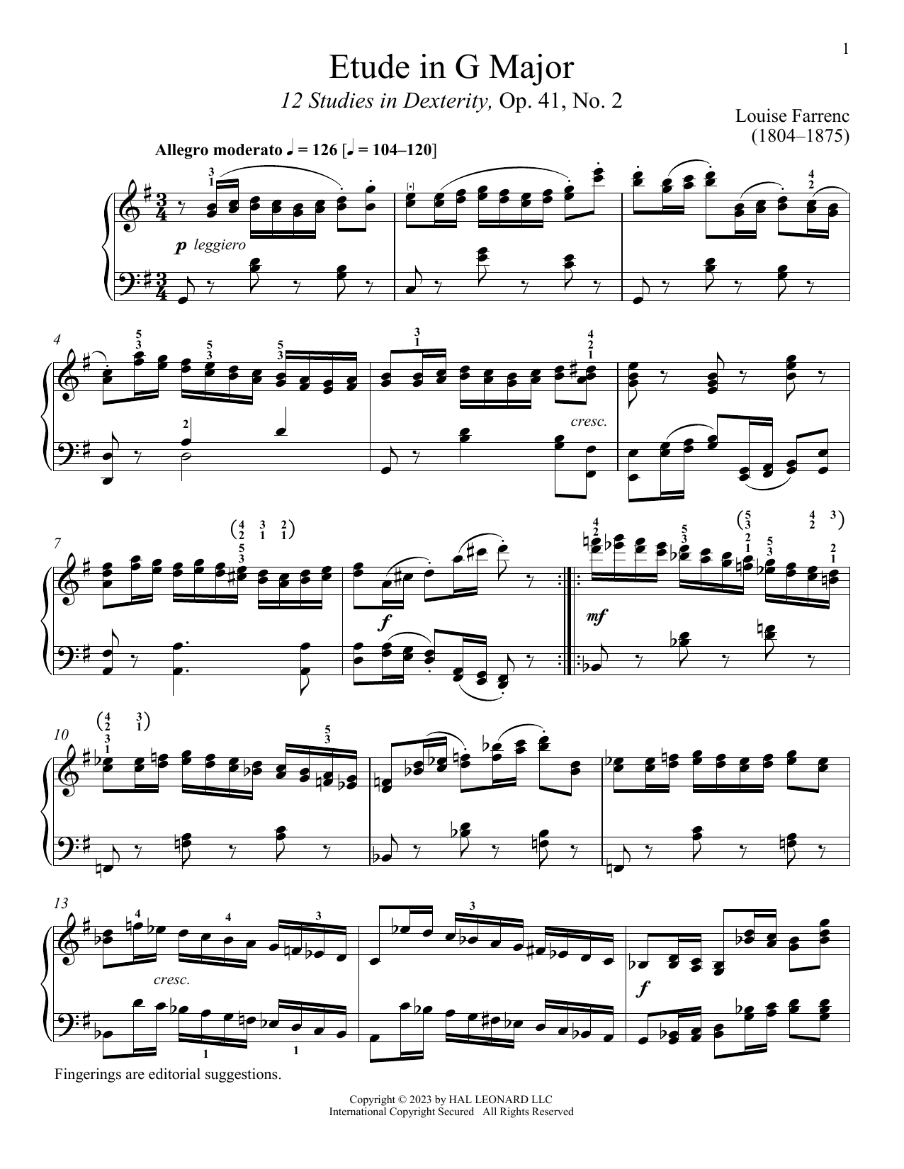Product picture to: Etude in G Major