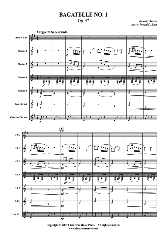 gallery: Bagatelle Nr. 1 , , (Klarinetten-Chor)