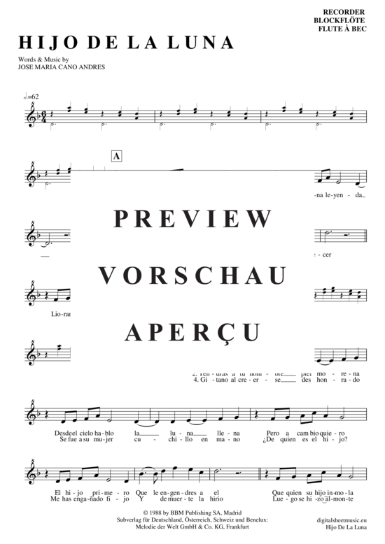 Product gallery: Page 2 of 4 Hijo De La Luna , Loona, (recorder)