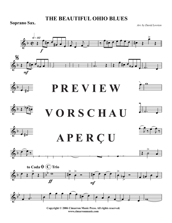 Product gallery: Page 10 of 13 The Beautiful Ohio Blues , , (Saxophone quartet SATB)