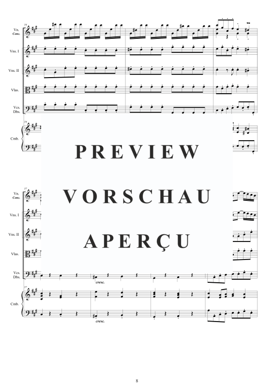 Produktgalerie: Seite 9 von 11 Concerto No.4 in A-Dur Op.9, , Violine concertante, Streicher Ensemble und Cembalo BC
