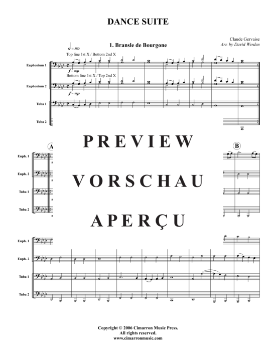 Product gallery: Page 2 of 21 Dance Suite , , (Tuba Quartet: 2x Baritone, 2xTuba)