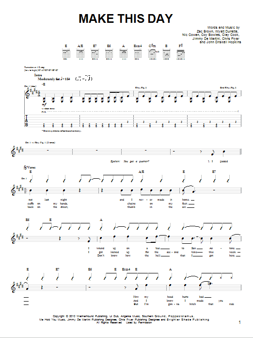 Product gallery: Page 1 of 1 Make This Day, Zac Brown Band
