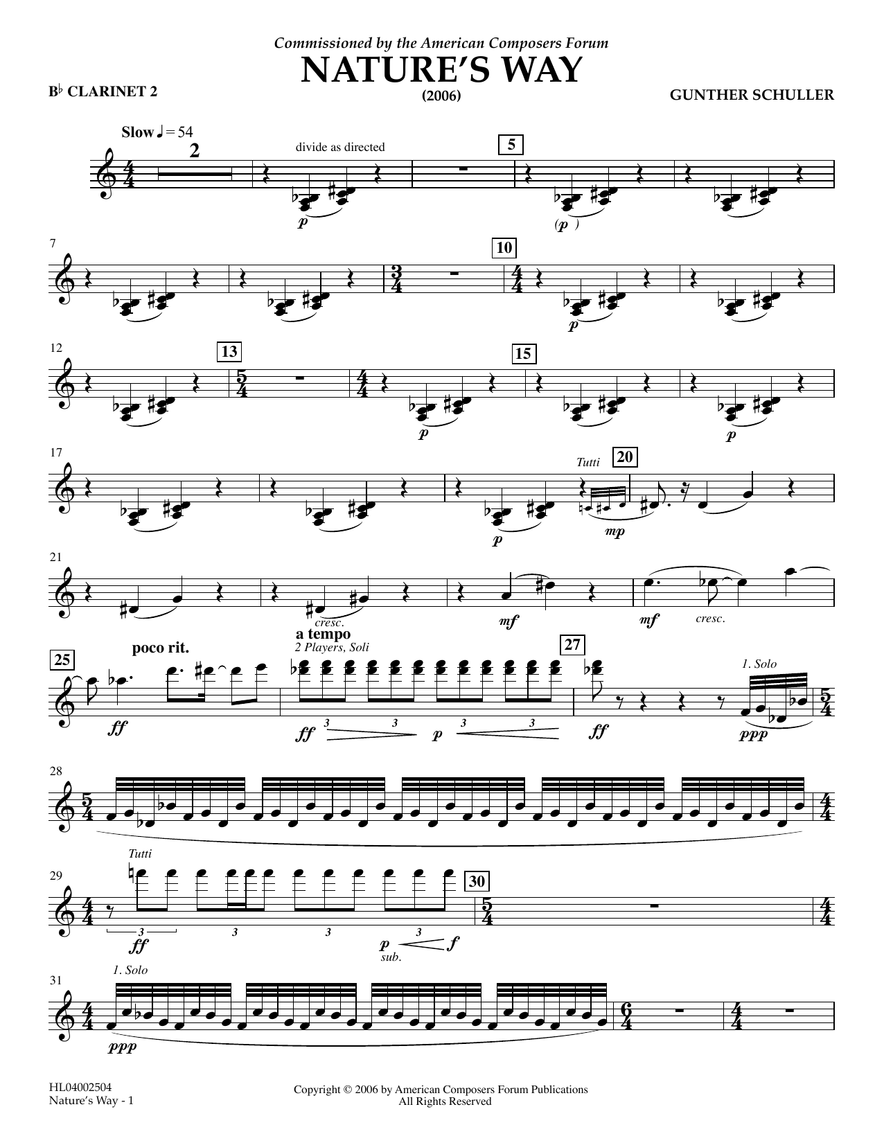Product picture to: Nature's Way - Bb Clarinet 2