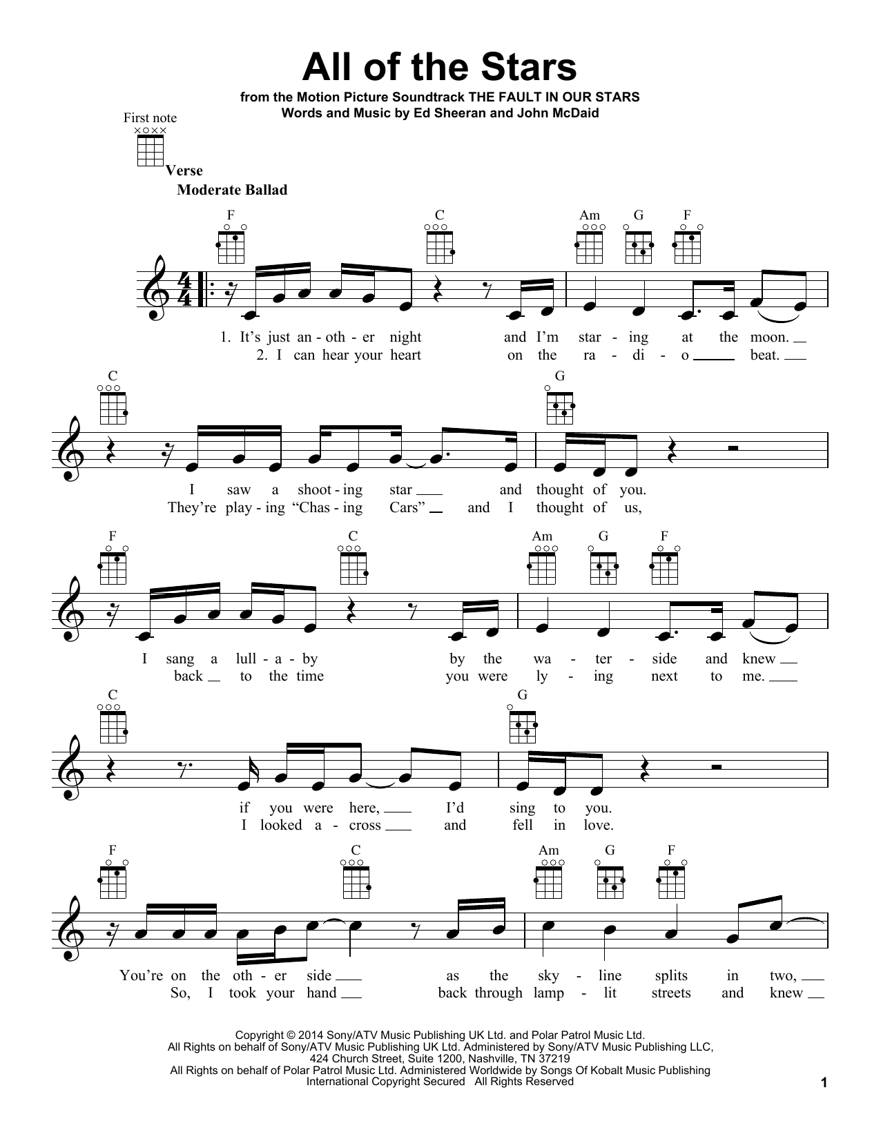 Product picture to:  All Of The Stars - Ed Sheeran