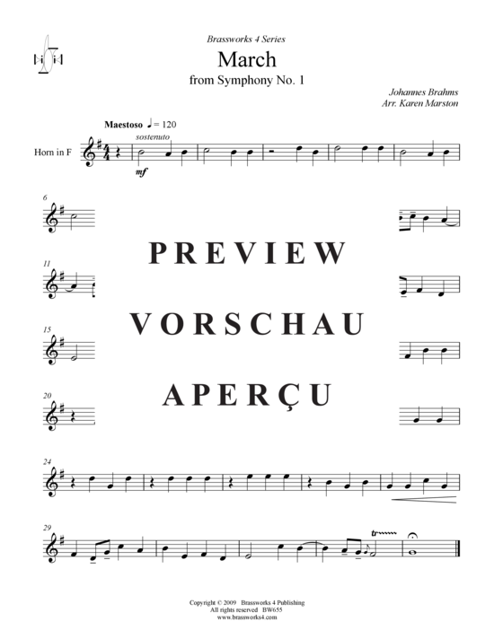 gallery: Marsch aus Symphonie Nr. 1 , , (Blechbläserquintett)