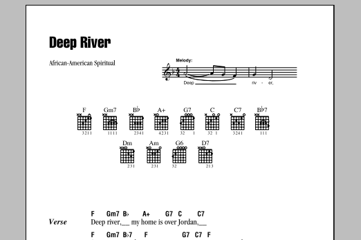 Produktgalerie: Seite 1 von 1 Deep River, African-American Spiritual, Gitarre