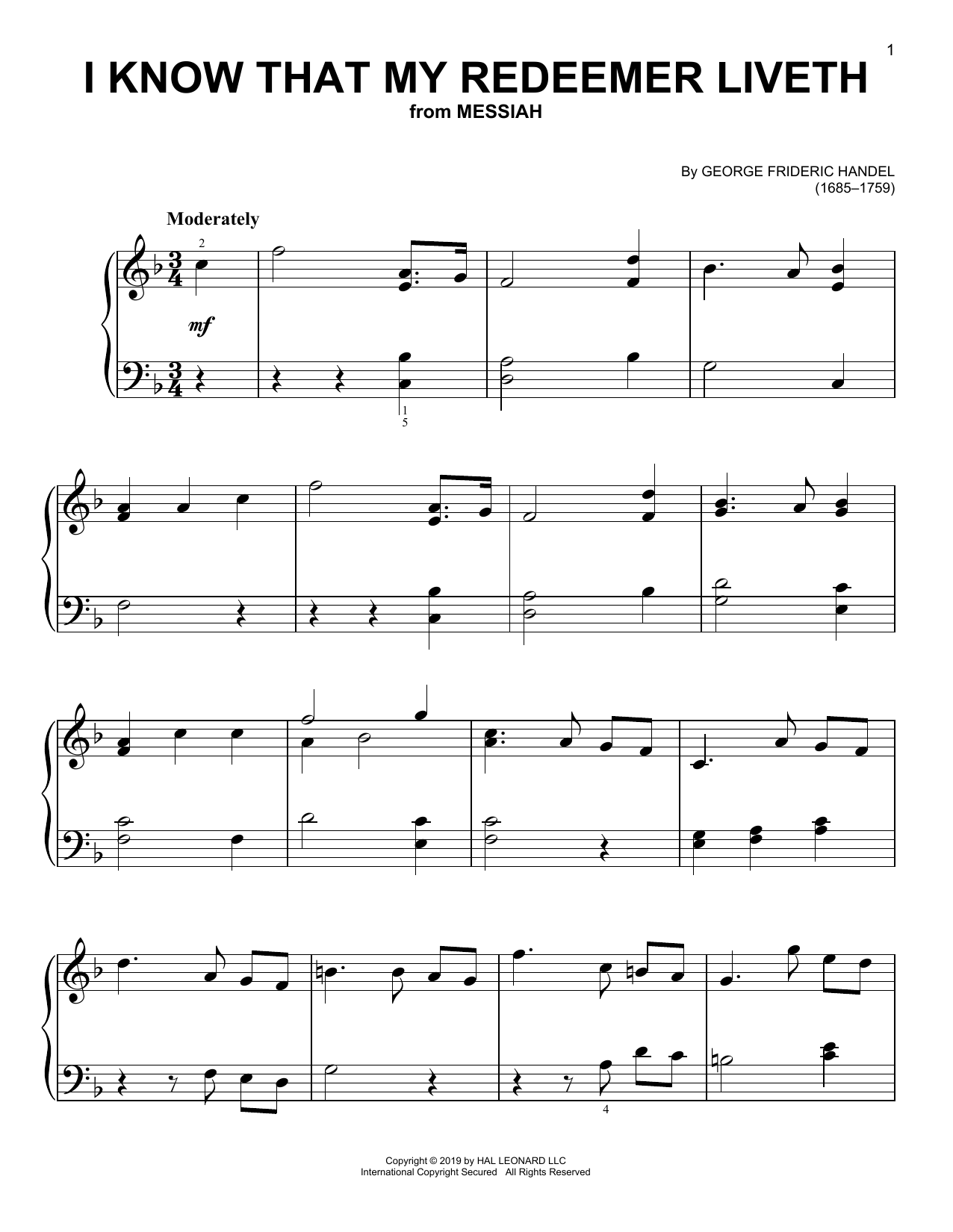 Produktbild zu: I Know That My Redeemer Liveth