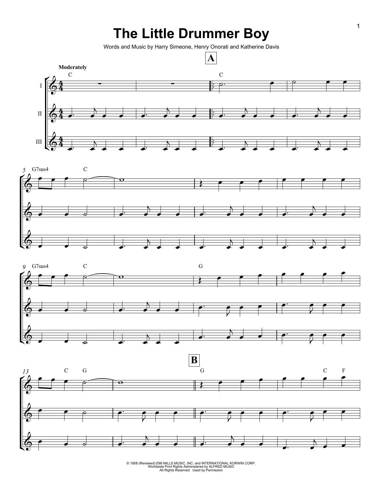 Product gallery: Page 1 of 1 The Little Drummer Boy, Katherine Davis