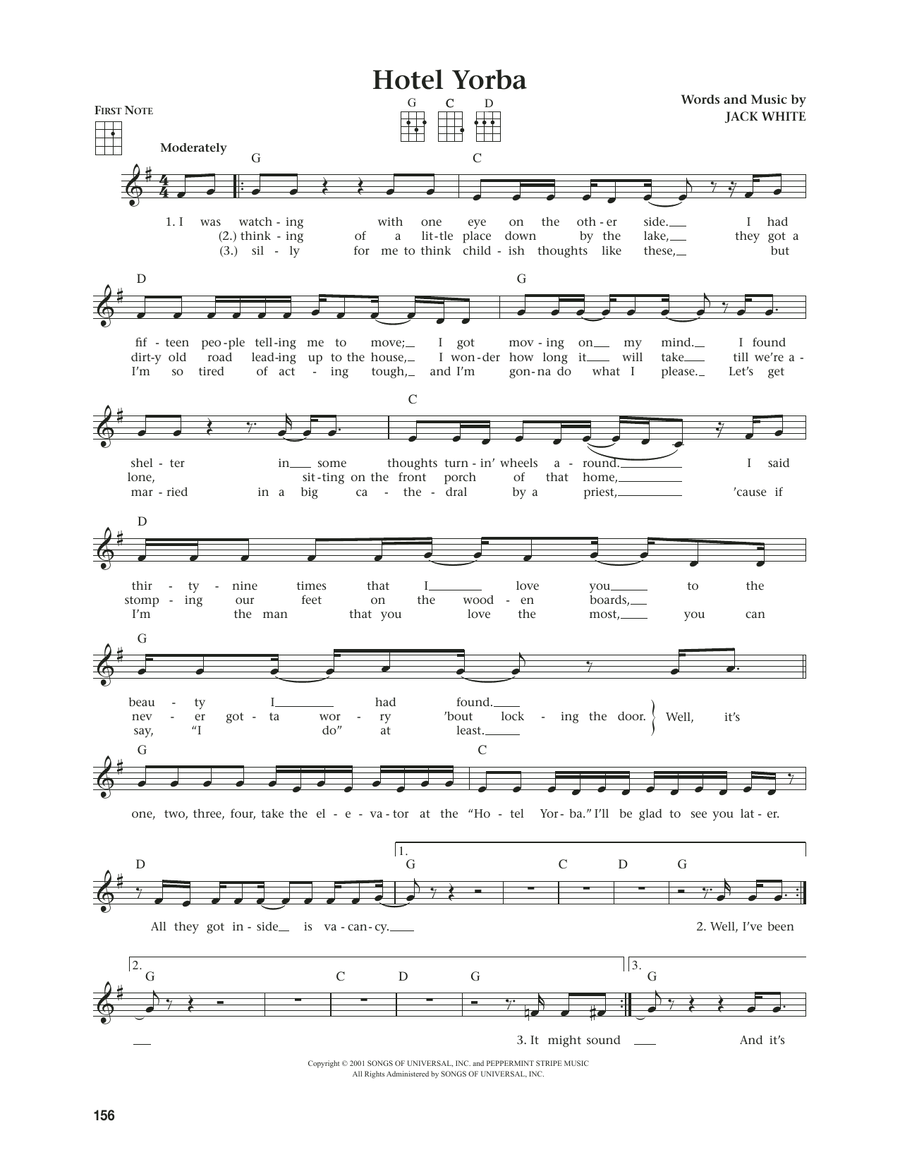 Produktgalerie: Seite 1 von 1 Hotel Yorba (from The Daily Ukulele) (arr. Jim Beloff), White Stripes, Ukulele