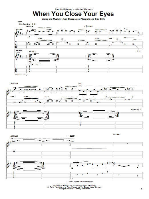Product gallery: Page 1 of 1 When You Close Your Eyes, Night Ranger