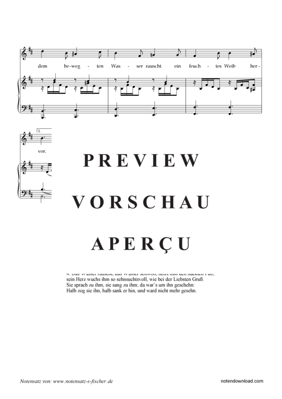 Product gallery: Page 3 of 3 Das Wasser rauscht, das Wasser schwoll , , Piano and Voice