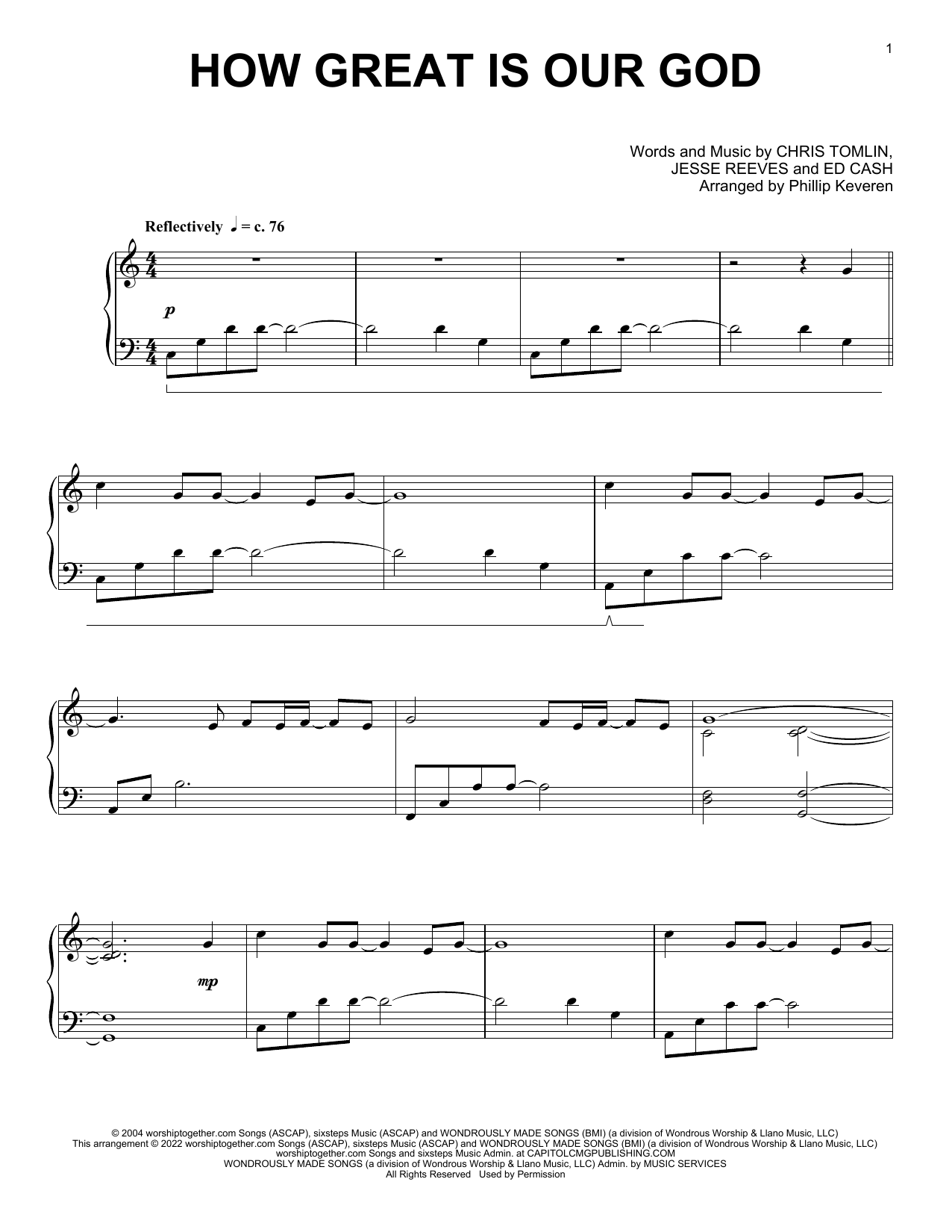 Product picture to: How Great Is Our God (arr. Phillip Keveren)