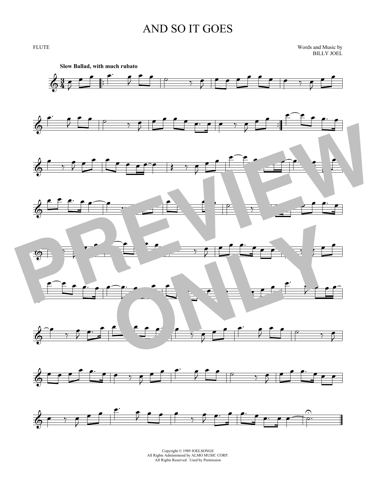 Product gallery: Page 1 of 1 And So It Goes, Billy Joel