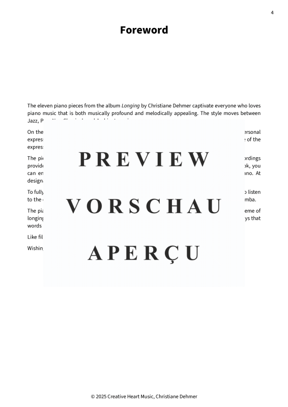 Produktgalerie: Seite 6 von 11 Longing, , Klavier Solo