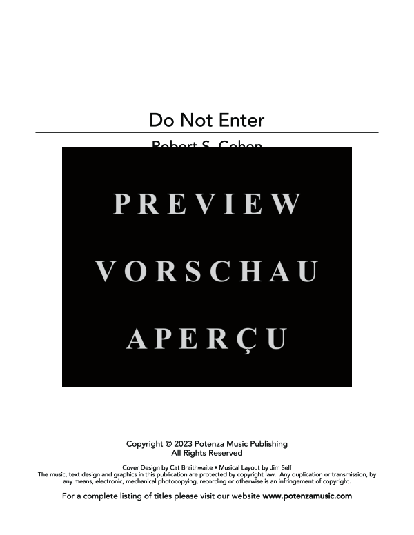 Produktgalerie: Seite 3 von 11 Do Not Enter, , (Tuba und Klavier)
