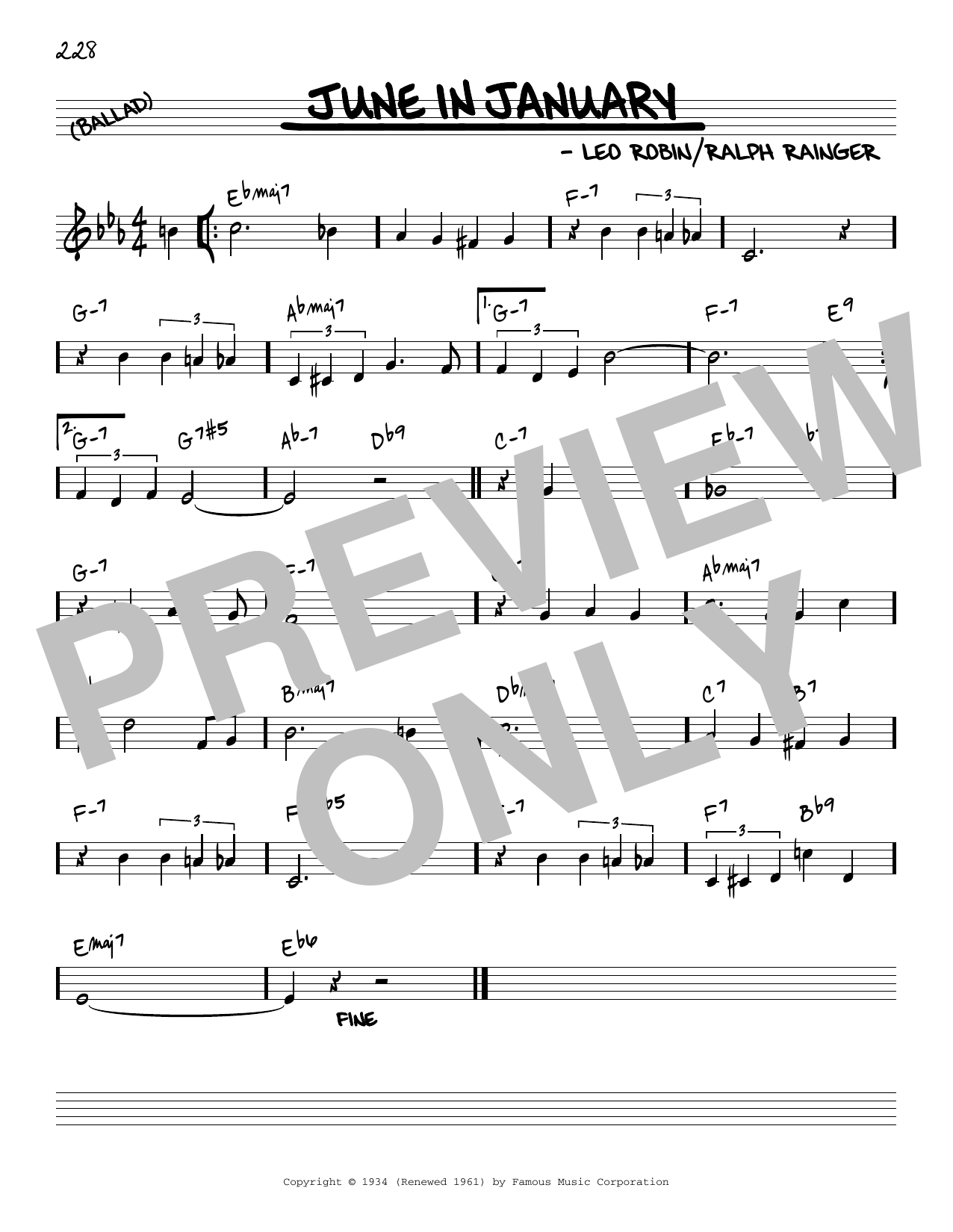 Produktbild zu:  June In January [Reharmonized version] (arr. Jack Grassel) - Leo Robin