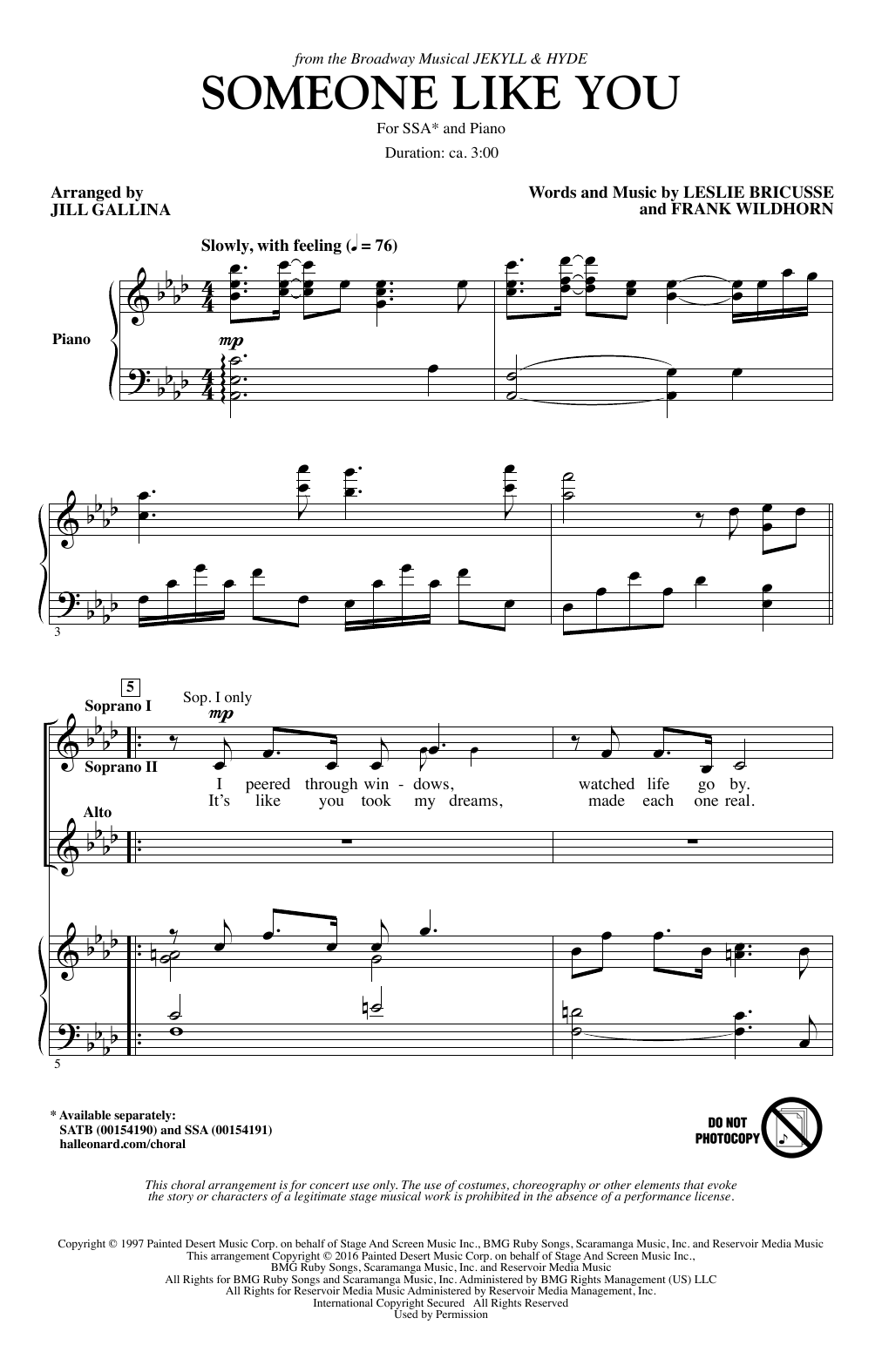 Produktgalerie: Seite 1 von 1 Someone Like You, Jill Gallina, Chor