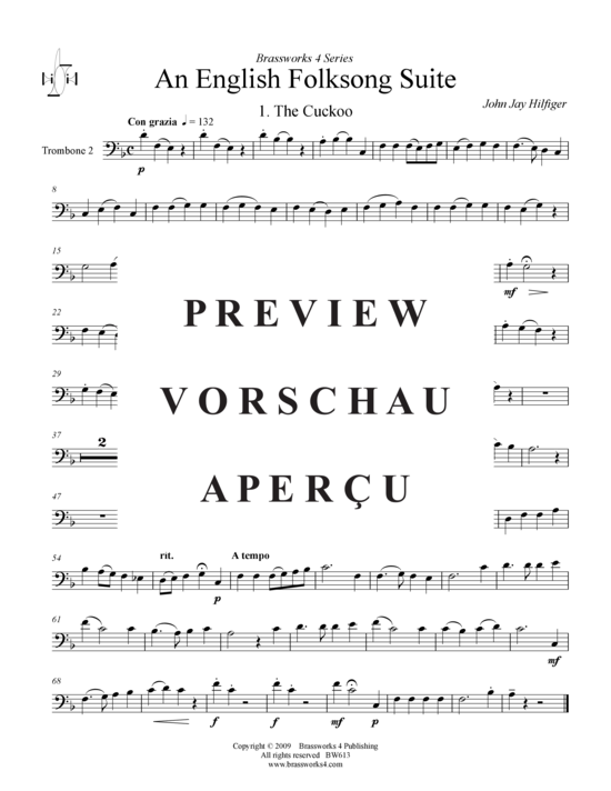Product gallery: Page 11 of 19 English Folksong Suite, An , , (Trombone Quartet)