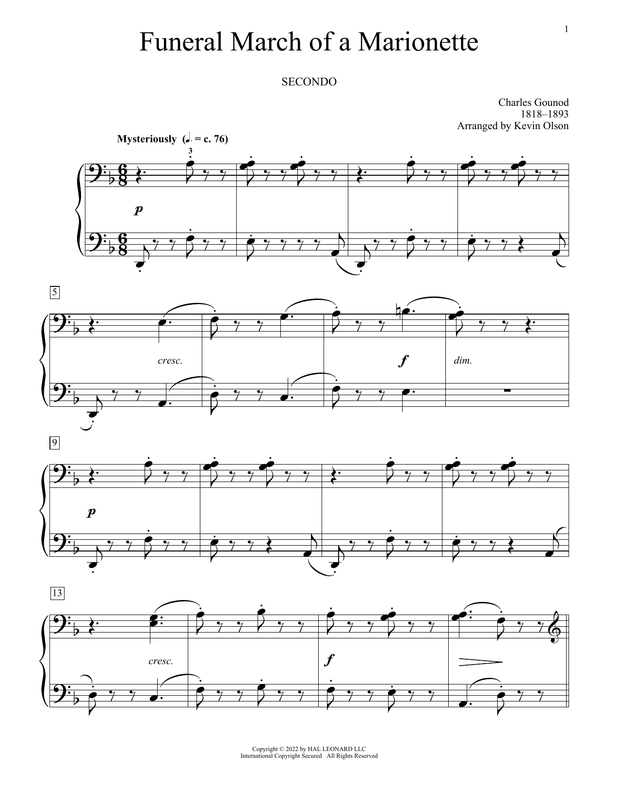 Product picture to: Funeral March Of A Marionette (arr. Kevin Olson)