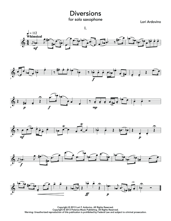 Product gallery: Page 1 of 9 Diversions, , (Saxophon Solo)
