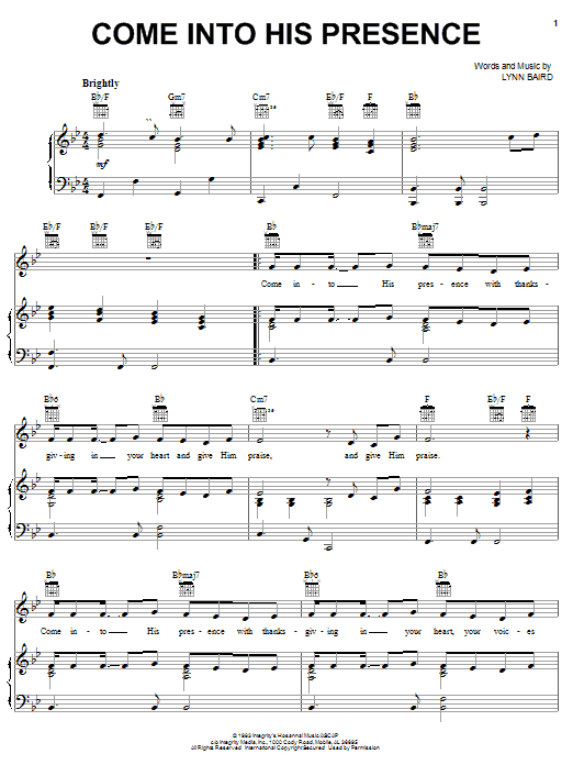 Produktbild zu: Come Into His Presence