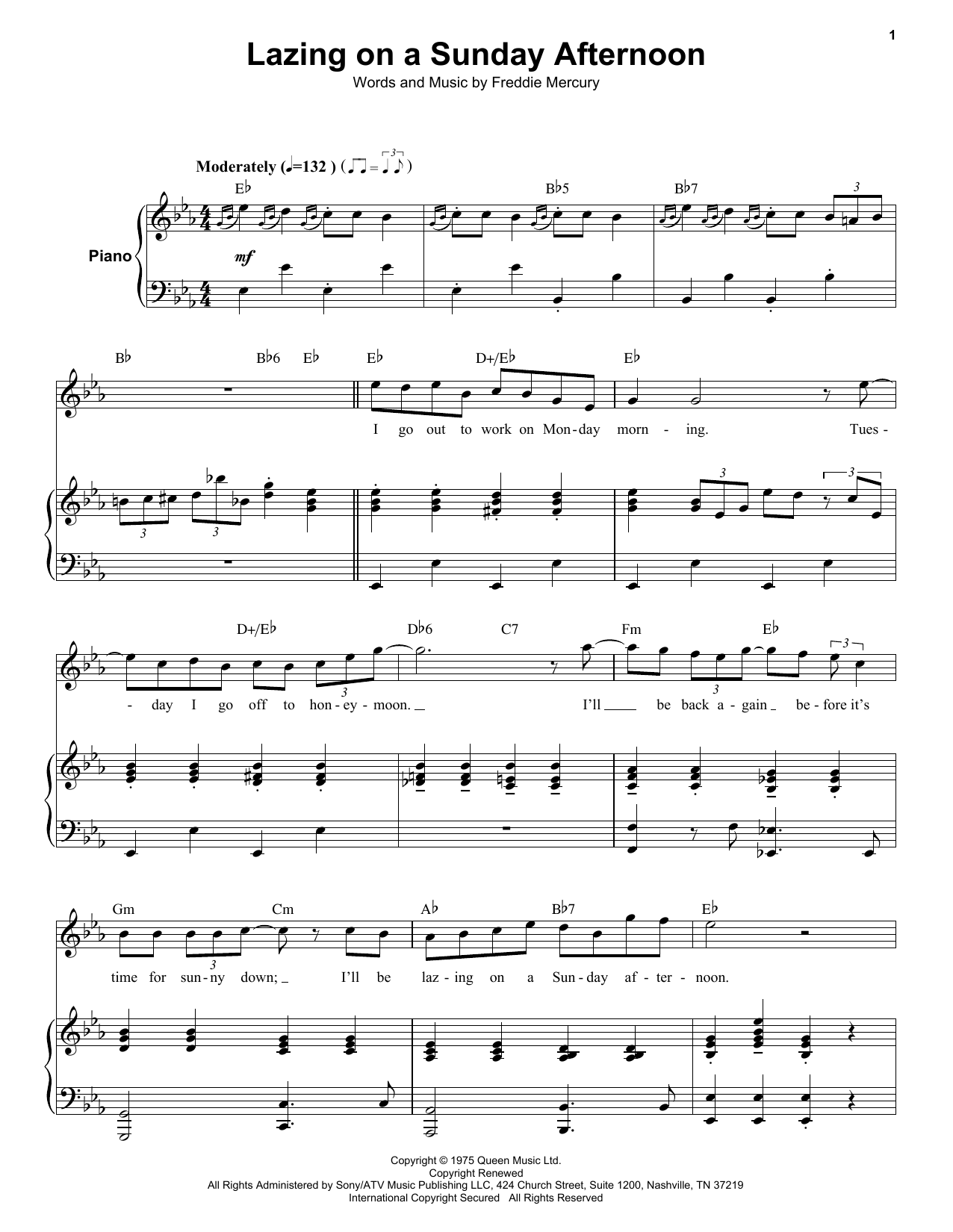 Product gallery: Page 1 of 1 Lazing On A Sunday Afternoon, Queen