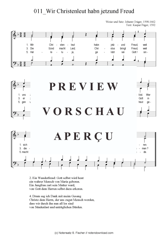 Product picture to: Wir Christenleut habn jetzund Freud Chorsatz Alte Meister