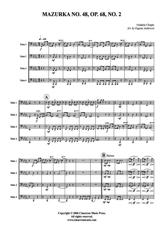 Product picture to: Mazurka Nr. 48  Frederic Chopin (op 68, No. 2)