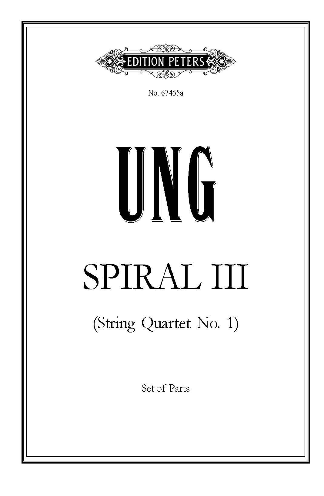 Product picture to: Spiral III (String Quartet No.1)