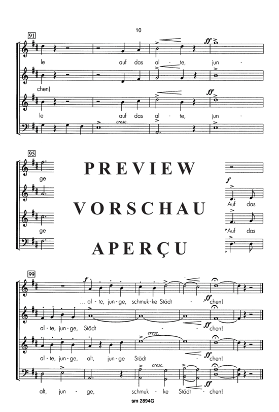 Product gallery: Page 11 of 11 Unser schmuckes Städchen , , (mixed choir + piano)