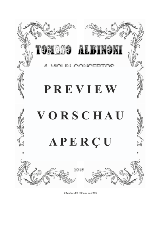 Product gallery: Page 2 of 11 Four Violin Concertos Op.9, , Concertante Violin, String Ensemble, and Harpsichord (Bc)