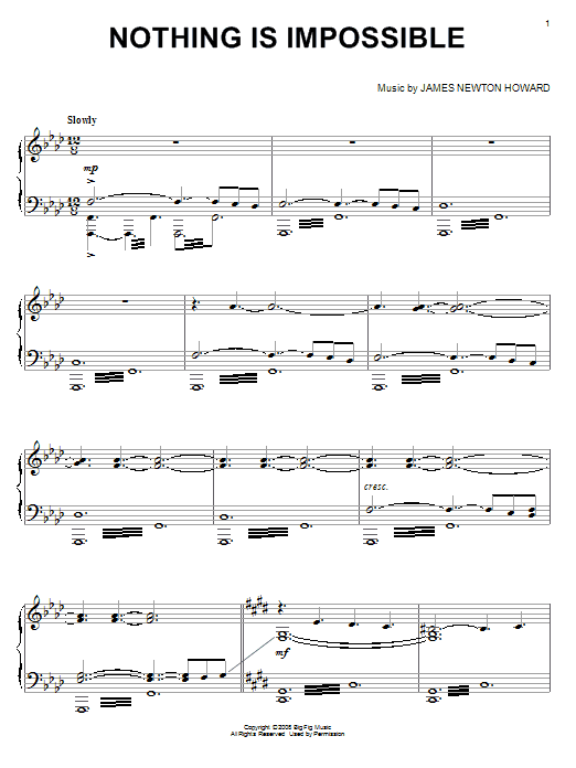 Product gallery: Page 1 of 1 Nothing Is Impossible, James Newton Howard