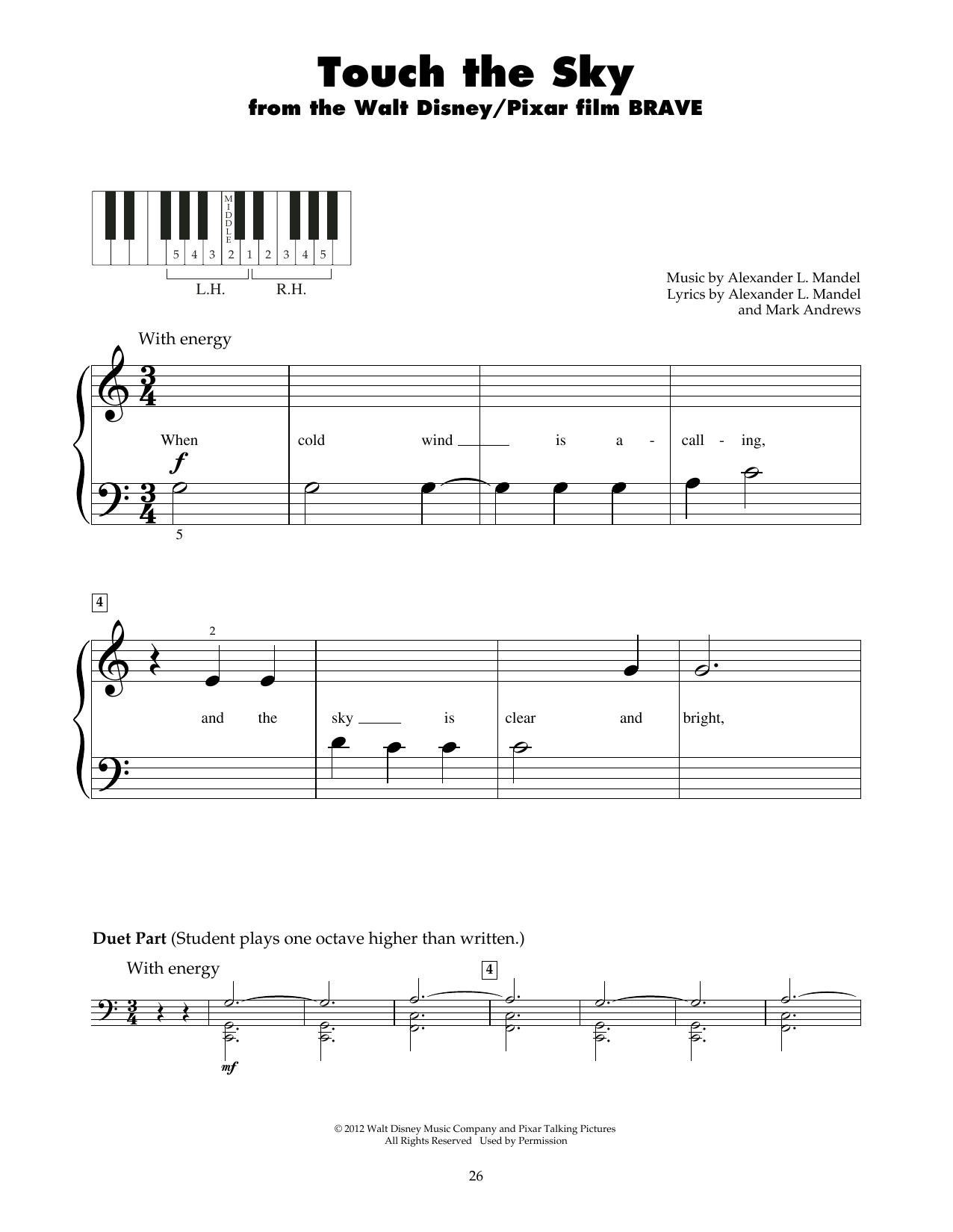 Produktbild zu: Touch The Sky (from Brave)
