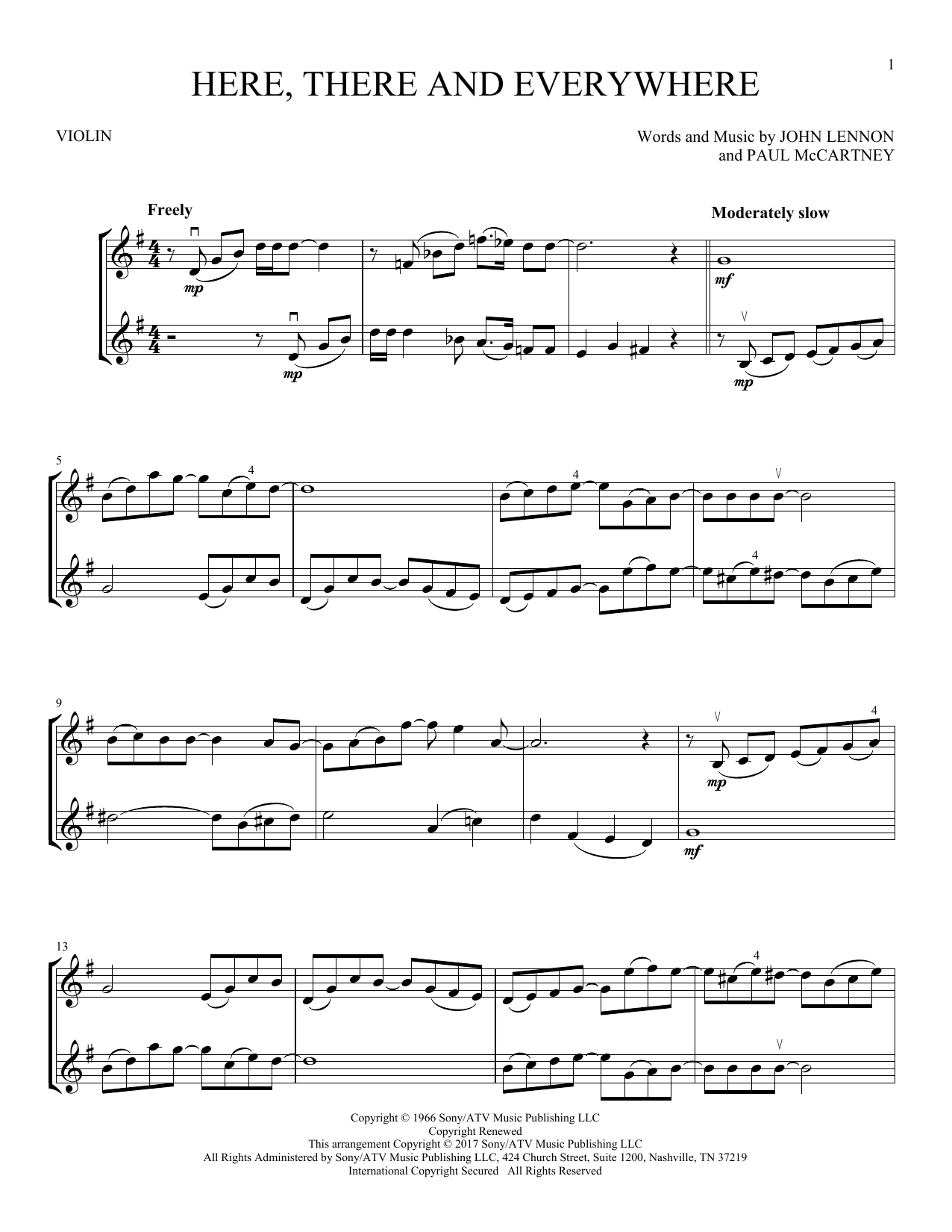 Product gallery: Page 1 of 1 Here, There And Everywhere, The Beatles