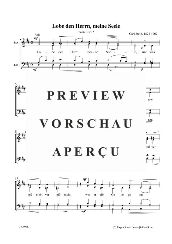 gallery: Lobe den Herrn, meine Seele, , (Gemischter Chor)