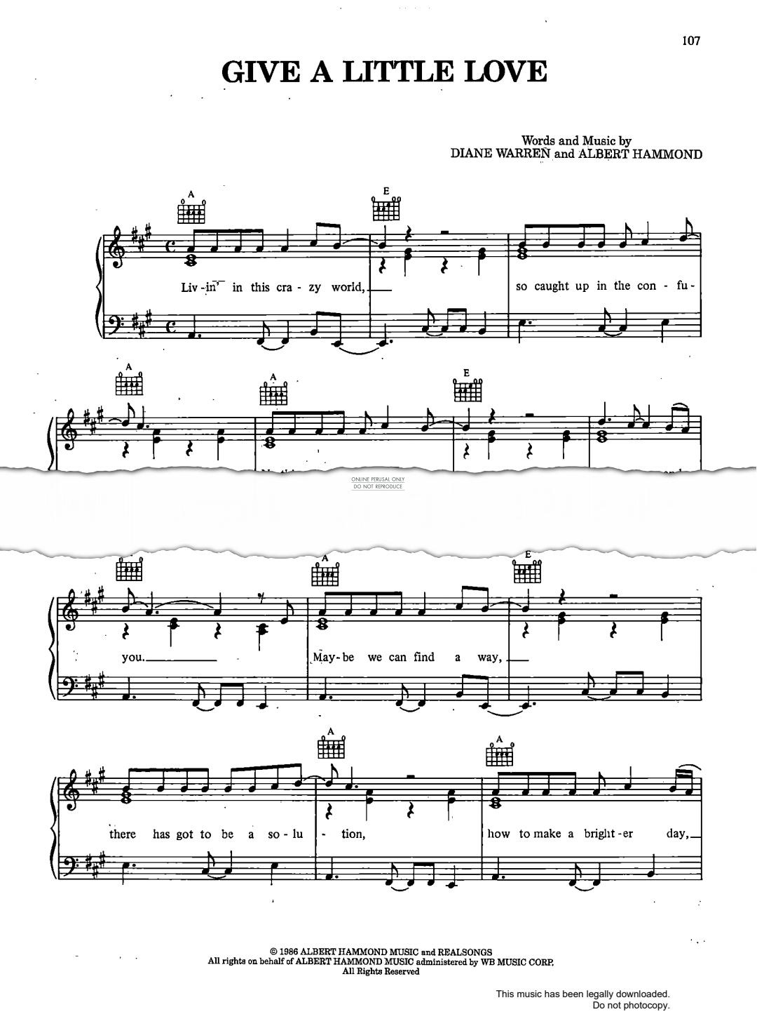 Produktgalerie: Seite 1 von 1 Give A Little Love, Aswad, Gesang, Gitarre, Klavier