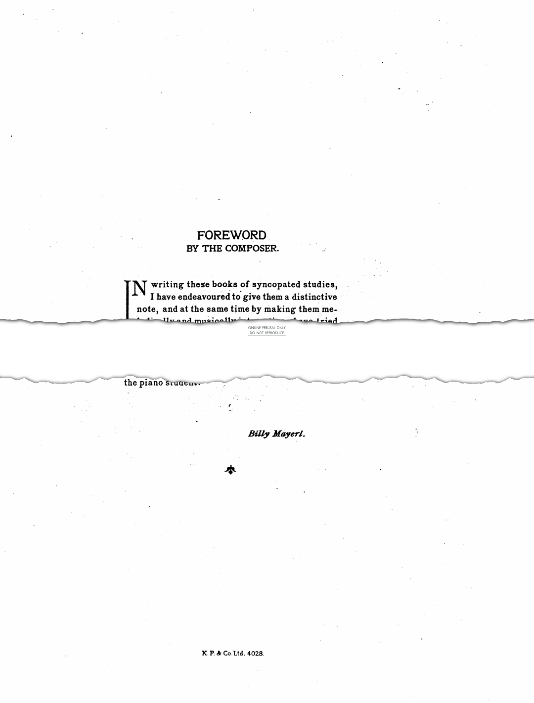 gallery: Six Studies In Syncopation Op.55, Billy Mayerl, Klavier