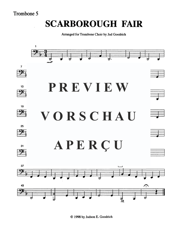 Produktgalerie: Seite 10 von 10 Scarborough Fair, , Posaunen Quintett