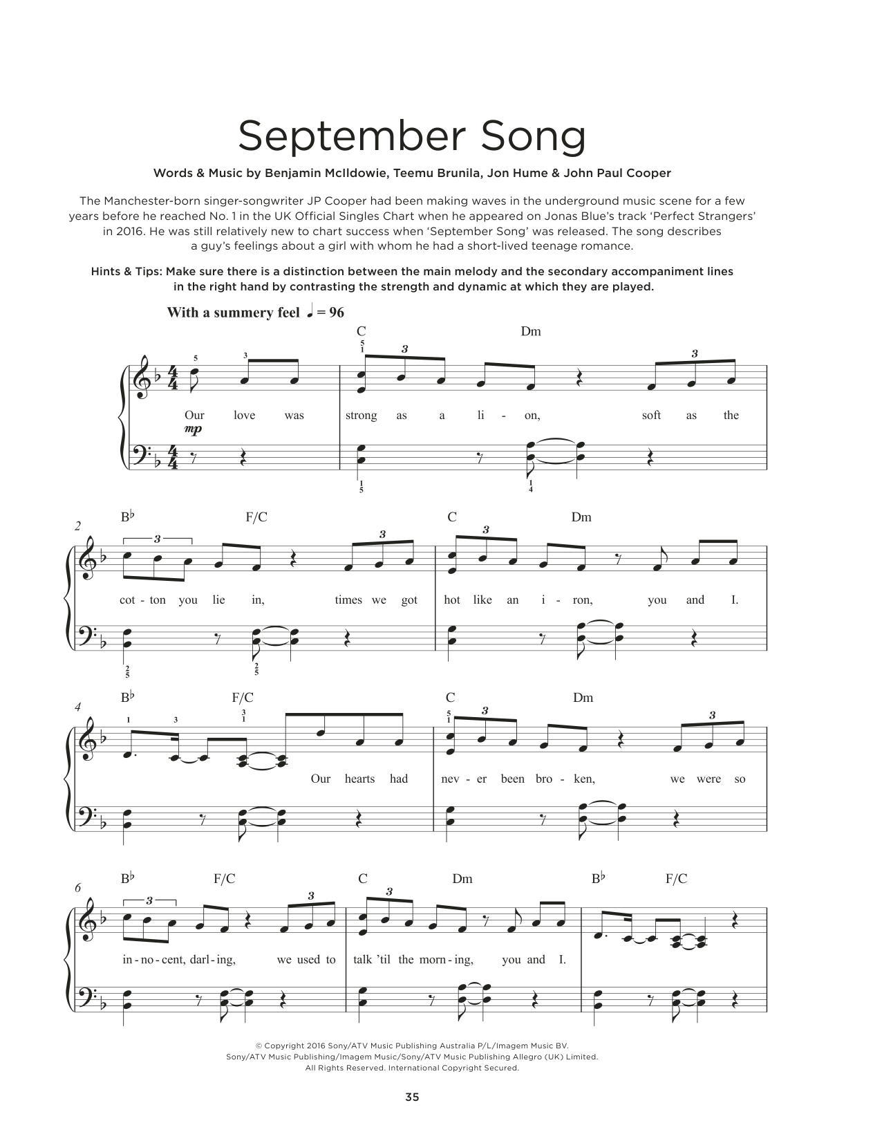 Produktbild zu: September Song
