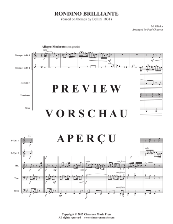 Produktgalerie: Seite 3 von 21 Rondino Brilliante , , (Blechbläserquintett)