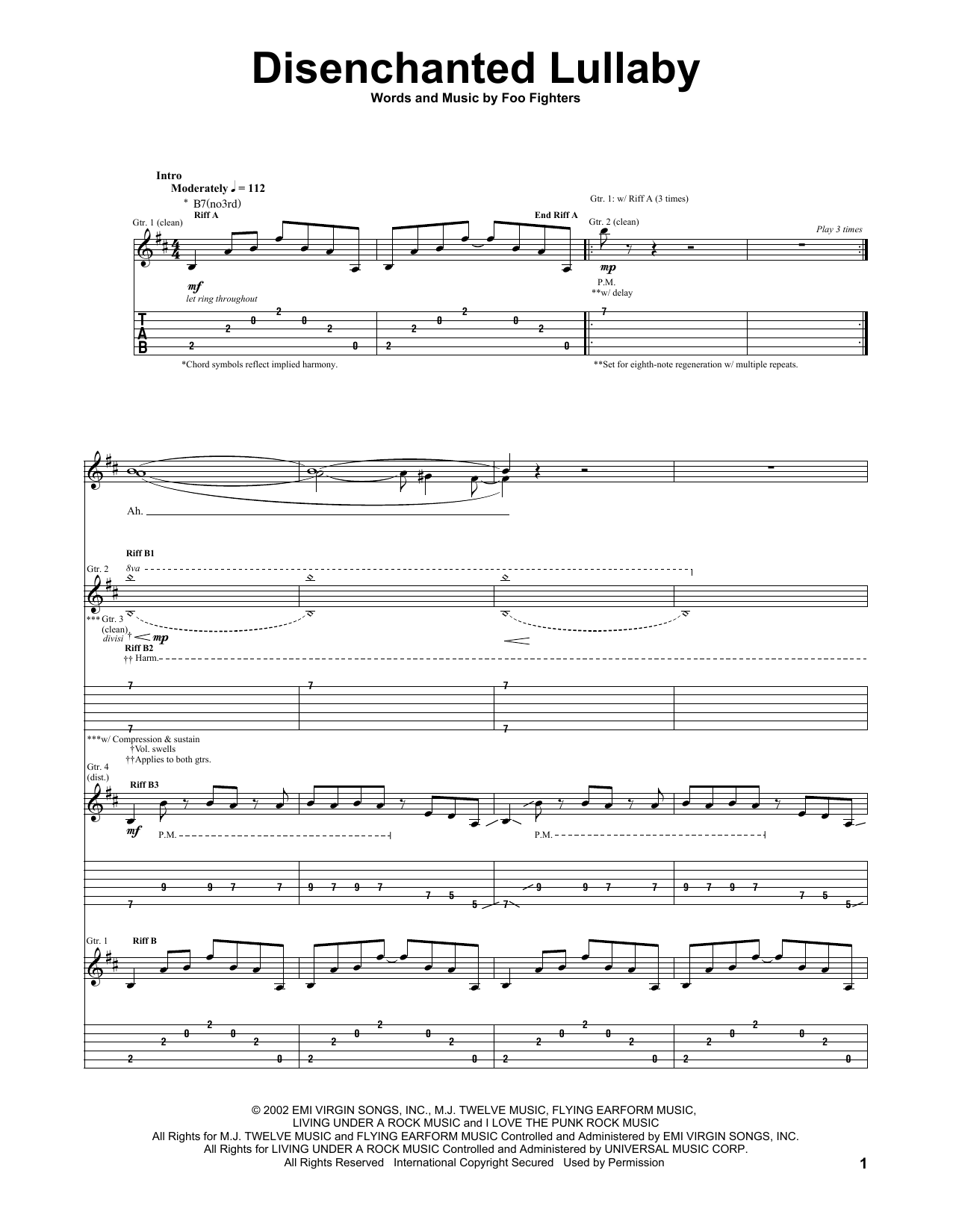Product gallery: Page 1 of 1 Disenchanted Lullaby, Foo Fighters