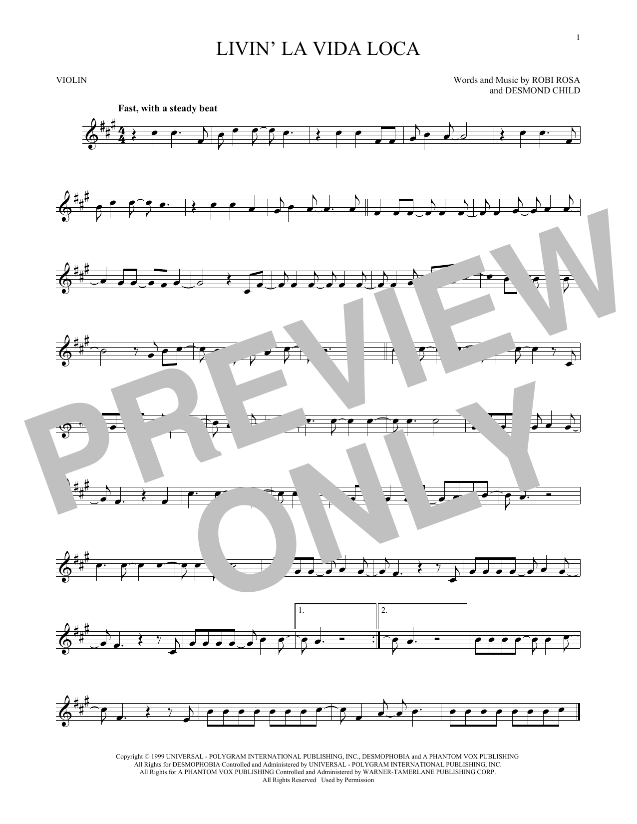 Product gallery: Page 1 of 1 Livin' La Vida Loca, Ricky Martin