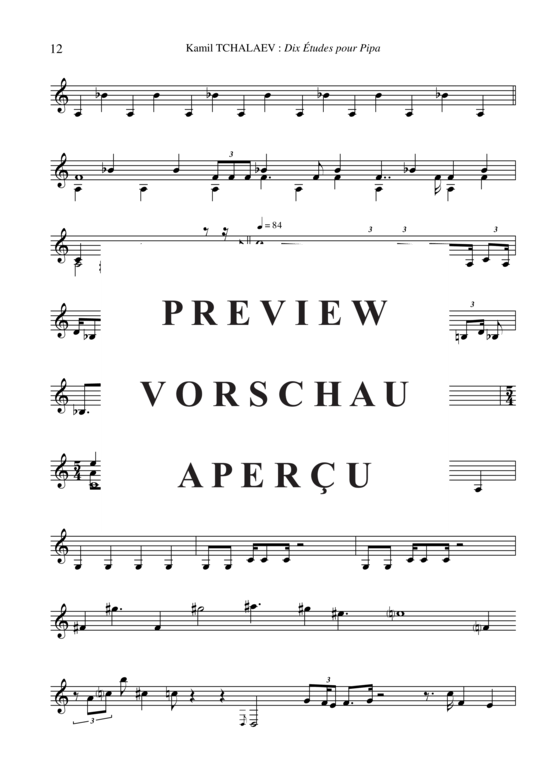 gallery: 10 Études for Pipa , , (Stimme in C)