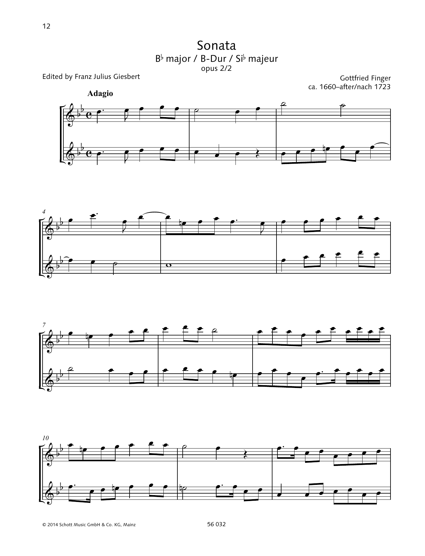 Produktgalerie: Seite 1 von 1 Sonata B-flat major, Baldassare Galuppi, Chor