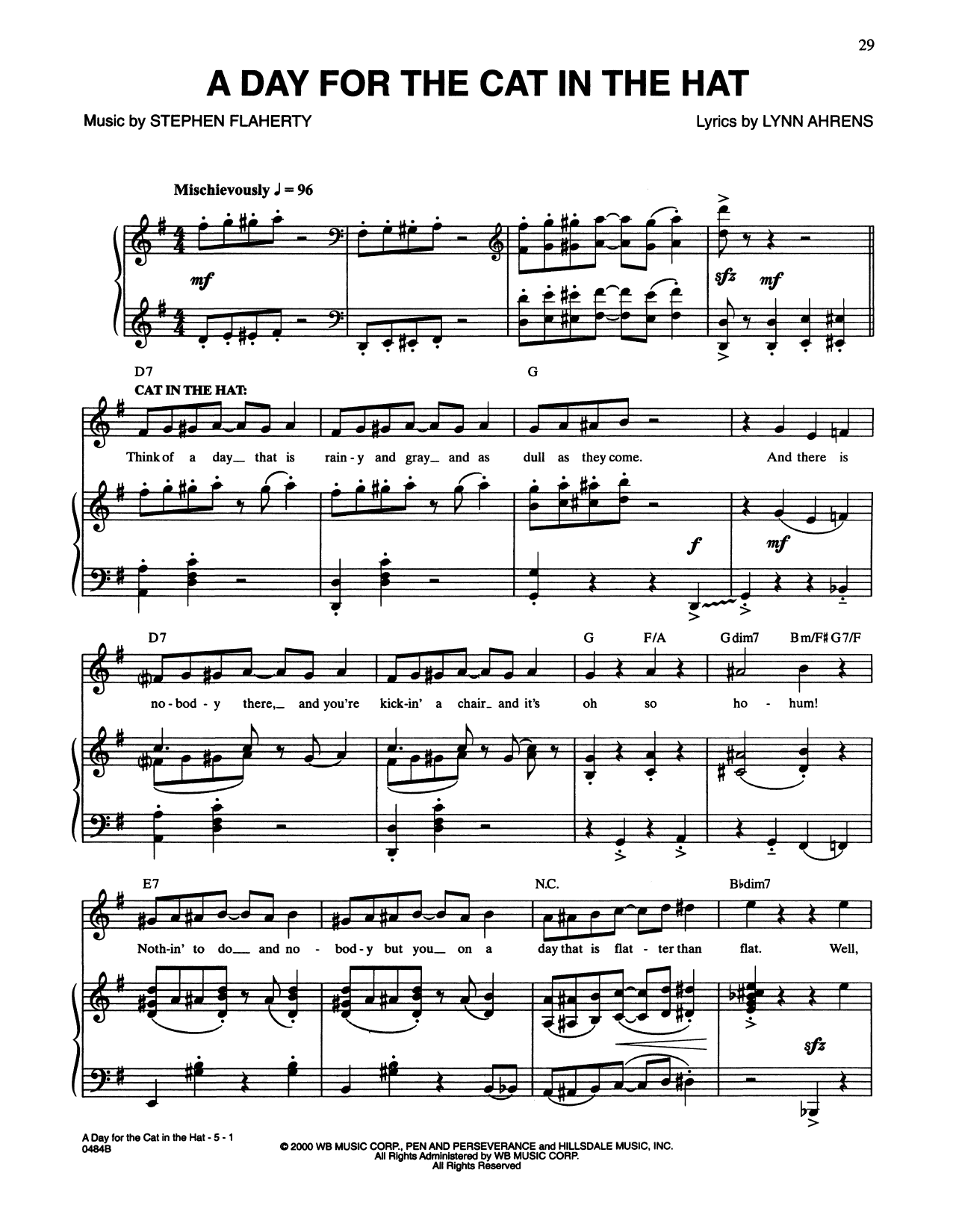 Produktbild zu: A Day For The Cat In The Hat (from Seussical The Musical)