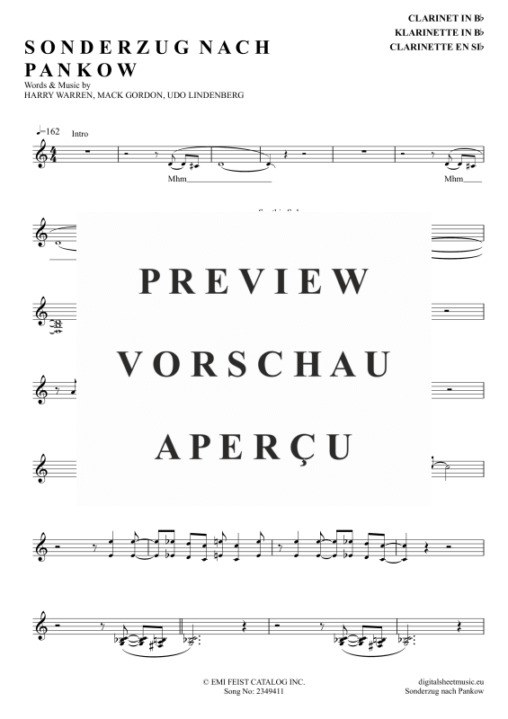 gallery: Sonderzug Nach Pankow, Lindenber, Udo, Klarinette in B