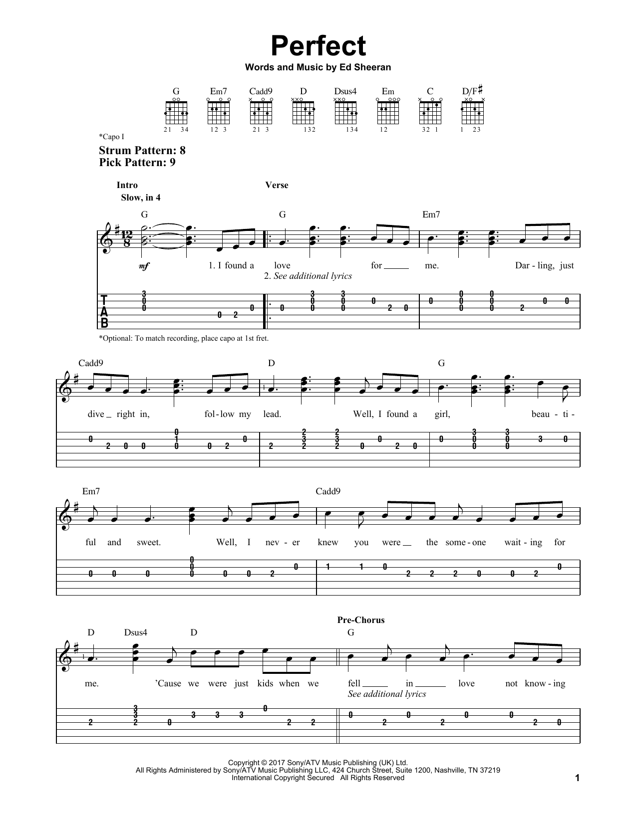 Product gallery: Page 1 of 1 Perfect, Ed Sheeran