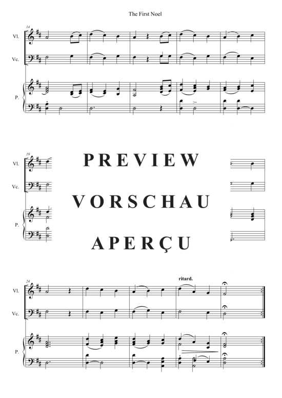 Produktgalerie: Seite 3 von 3 The First Noel , , (Violine, Violoncello + Klavier)